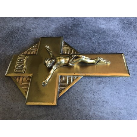 Crucifix Mural En Métal Doré Brillant - 25,4 Cm, Laiton Antique, Avec Anneau De Suspension, Décoration De Foi - 7