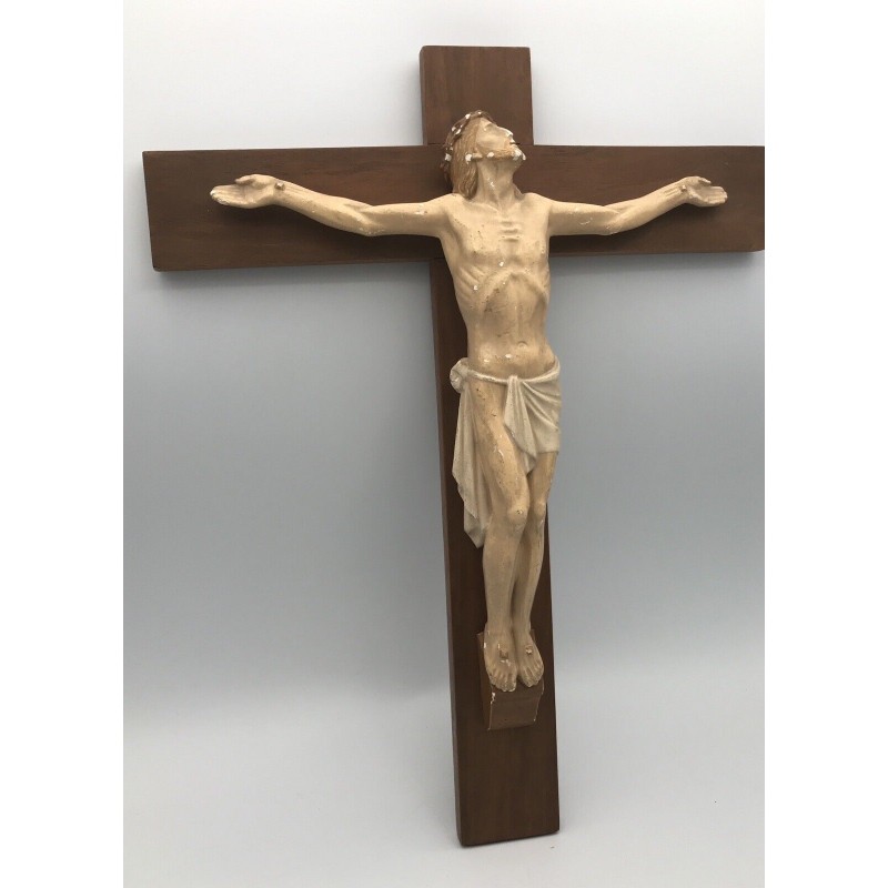 Crucifix Mural En Métal Doré Brillant - 25,4 Cm, Laiton Antique, Avec Anneau De Suspension, Décoration De Foi - 3
