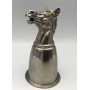 TIMBALE GOBELET De CHASSE Tête De CHEVAL En Métal Argenté Années 70, Italy