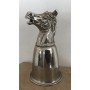 TIMBALE GOBELET De CHASSE Tête De CHEVAL En Métal Argenté Années 70, Italy